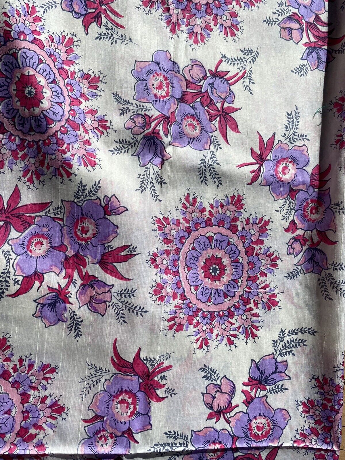 Vintage Fabric Silk Paisley Floral 6 yd