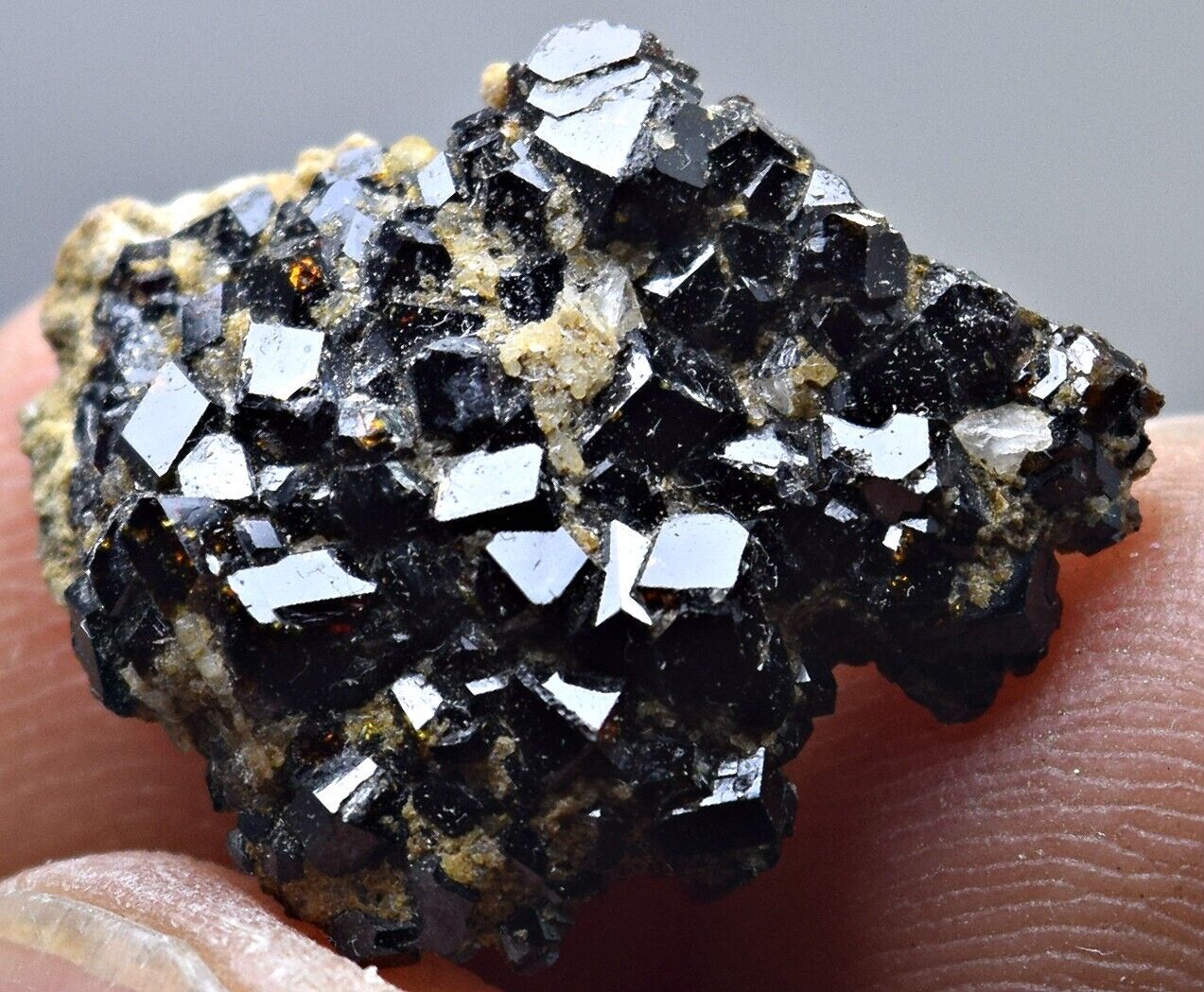 Size 20x16x7mm 14carat top quality Black Garnet crystals specimen@Pakistan37(24