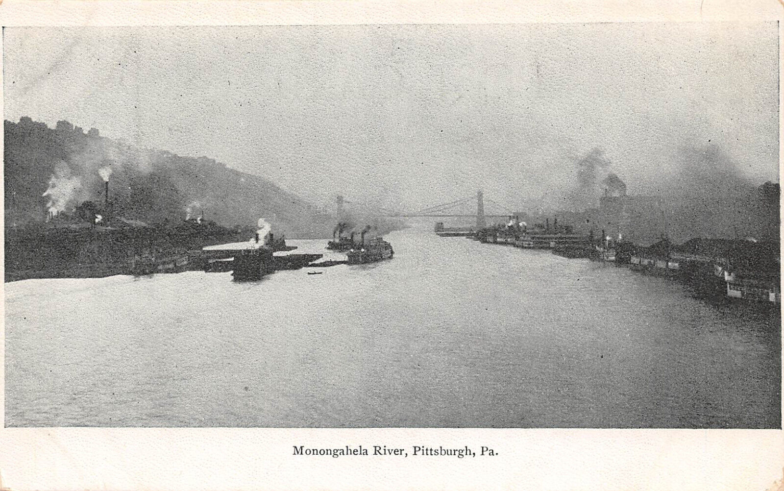 Monongahela River Pittsburgh Pennsylvania c1905 UDB POSTCARD