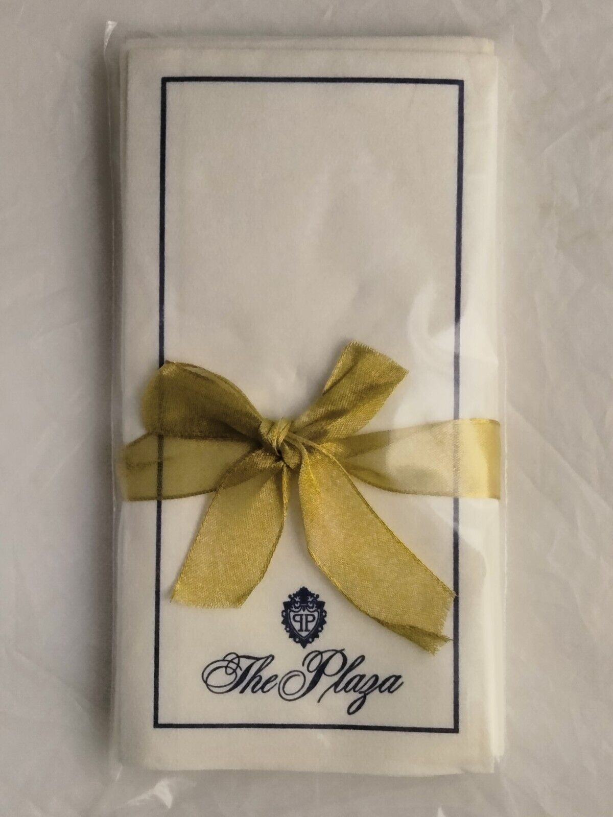 The Plaza Hotel New York City - Bundled Paper Napkin Set of 7 with Bow - Clean