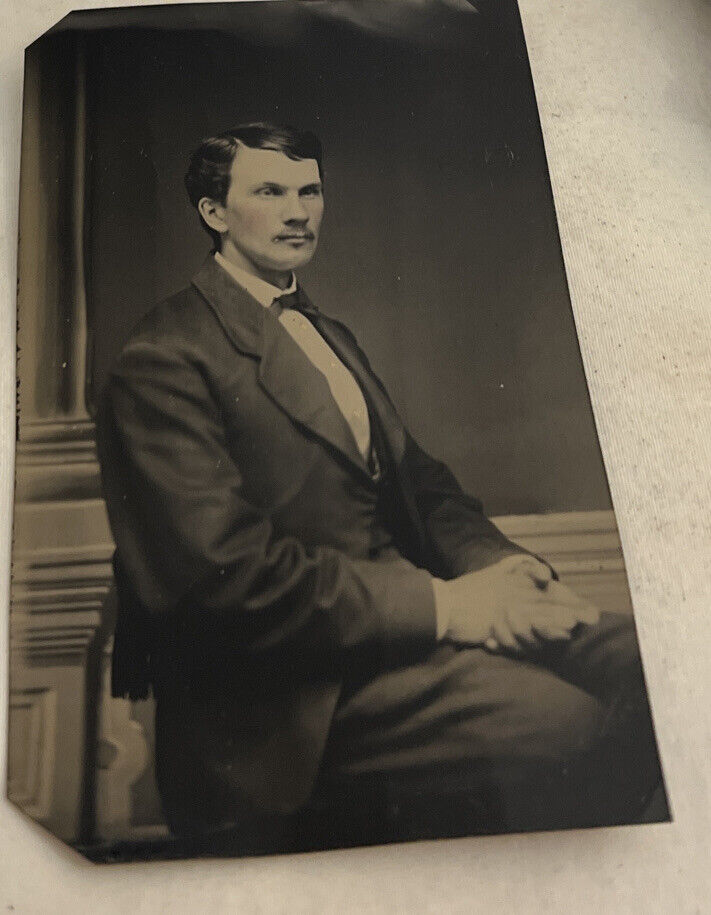 Tintype handsome seated man. gay int. group 9
