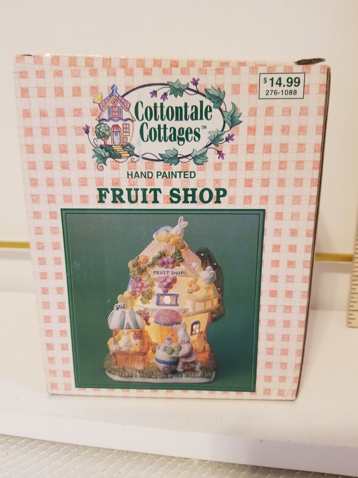 Cottontale Cottages Fruit Shop- porcelain Easter bunny Village 1996