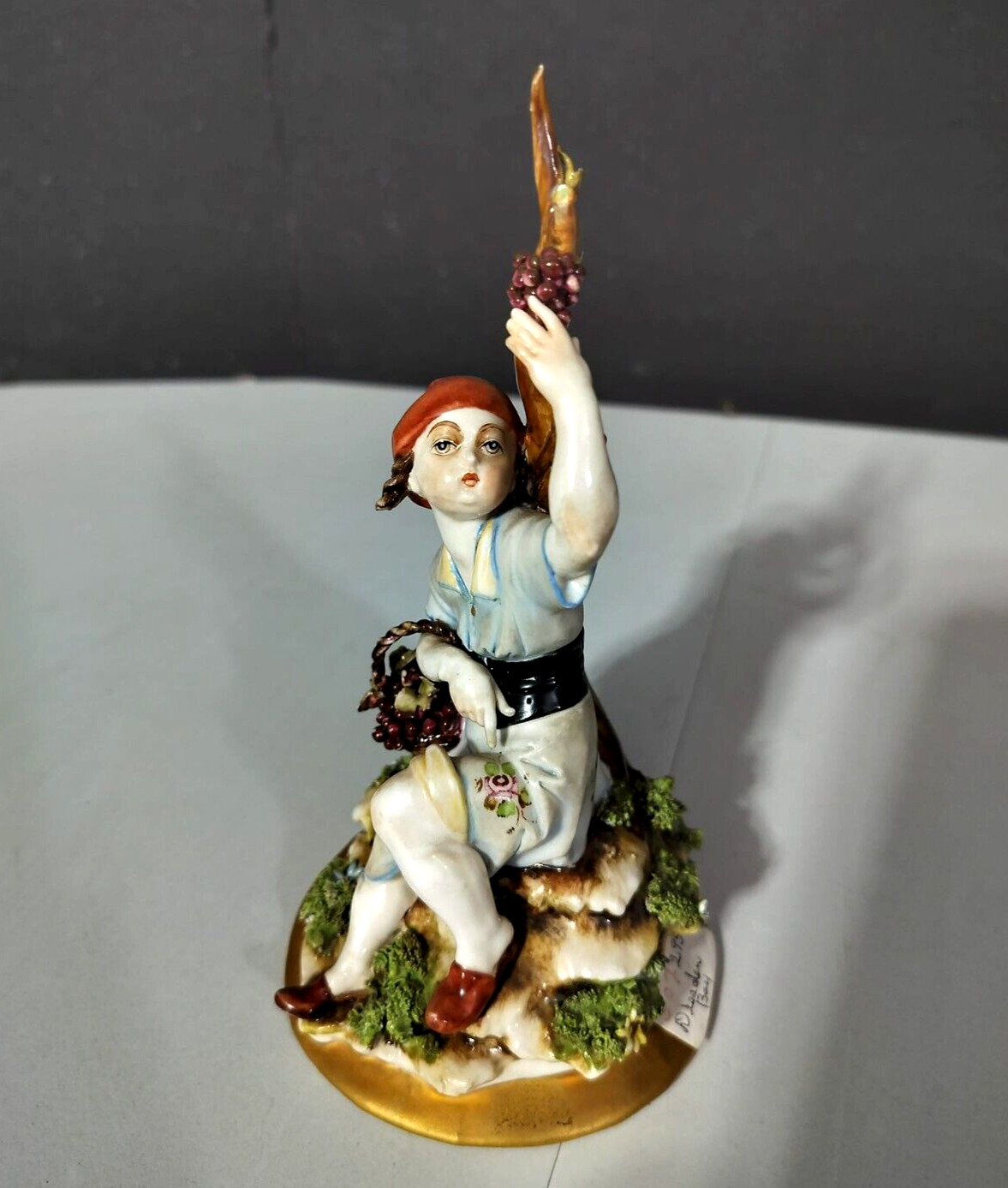 Antique Italian Capodimonti Porcelain Figurine, 6.5