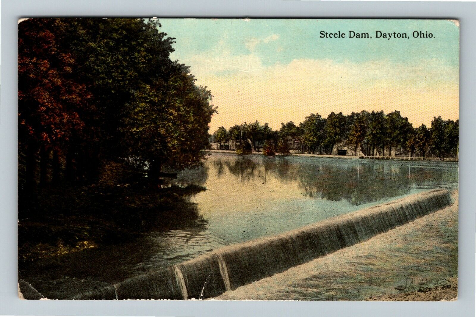 Dayton OH-Ohio, Steele Dam, Vintage Postcard