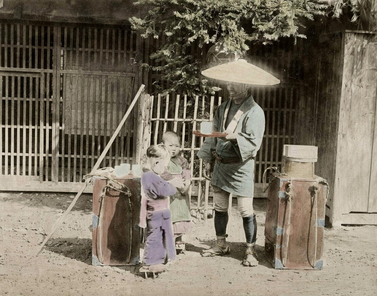 1880s JAPAN AMAZAKE SELLER Photo (189-L)