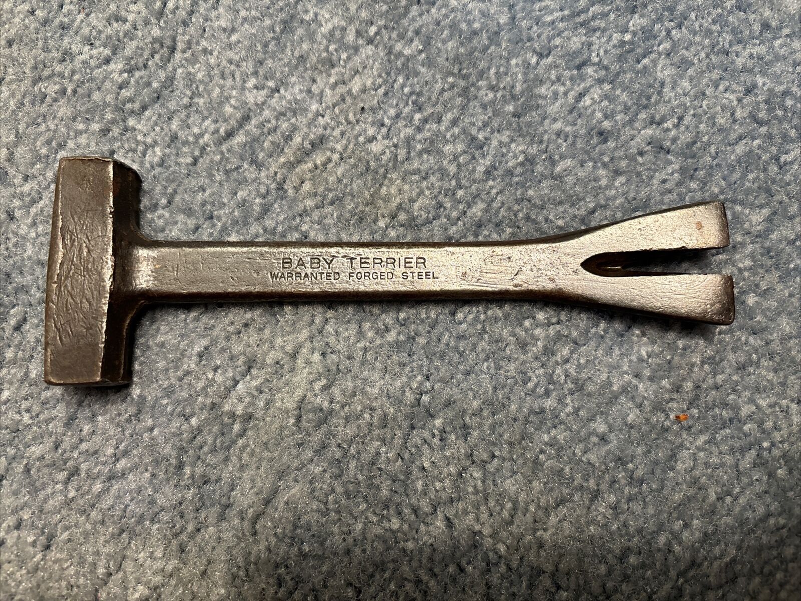 Antique Tool Vintage Bridgeport Hardware Baby Terrier Crate Hammer 6 3/4”