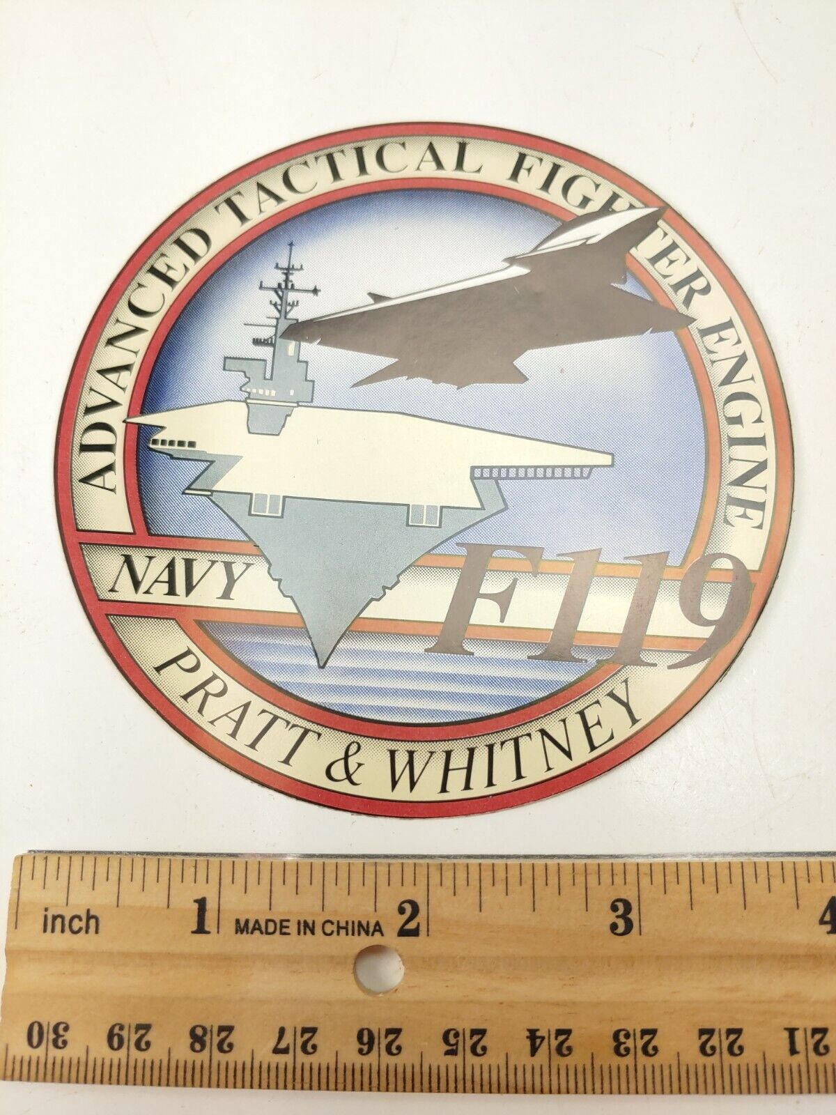 Pratt & Whitney F119 US Navy Fighter Jet Engine Sticker