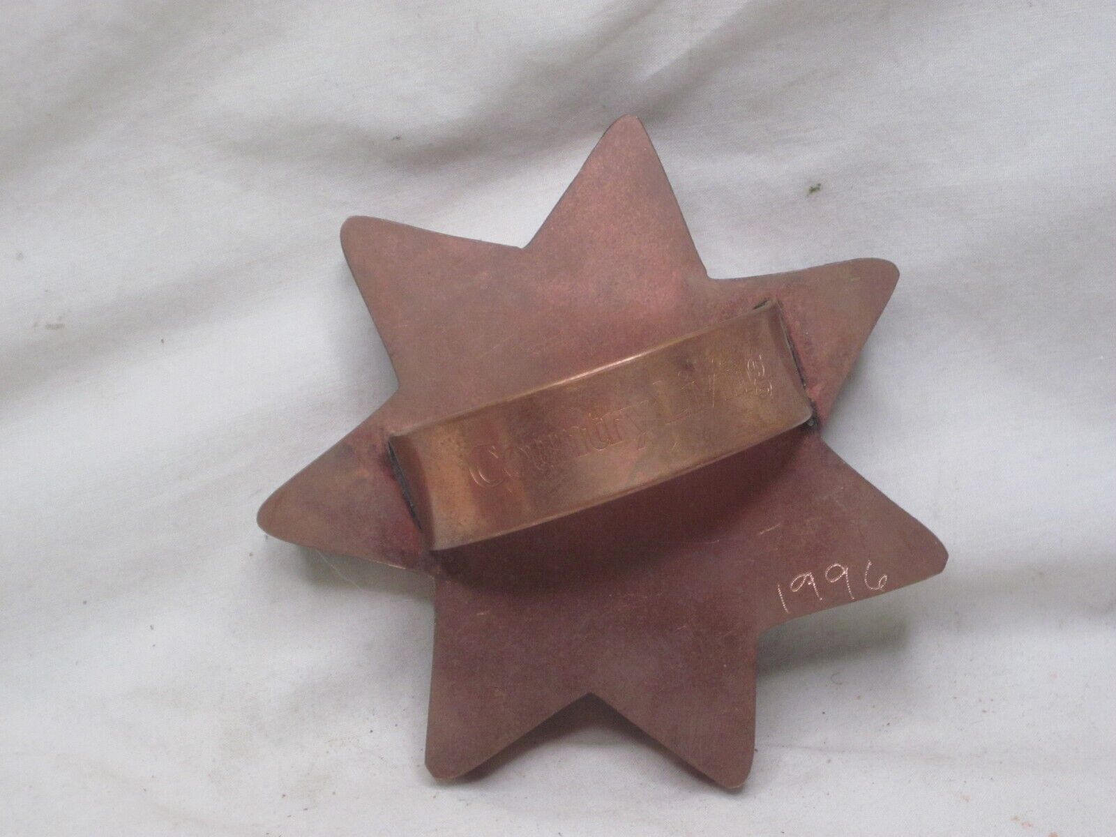 Vintage Michael Bonne Copper Country Living Star Snowflake Cookie Cutter 1996