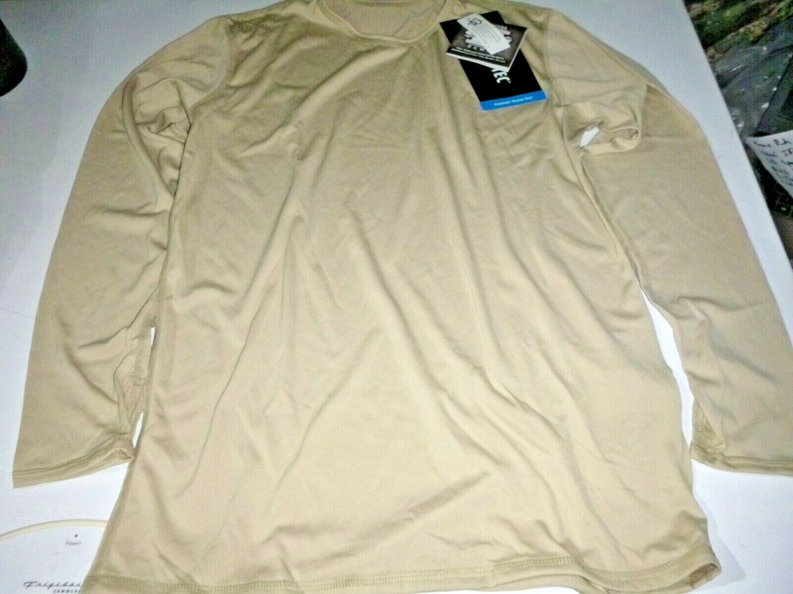 USGI Polartec Gen3 Tan Light-Weight Cold Weather Long Sleeve Shirt X-SMALL-SHORT