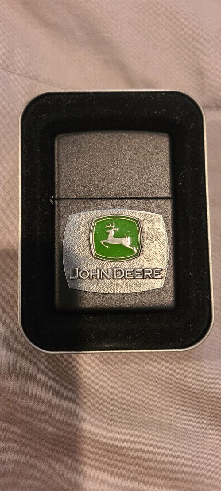 Zippo Lighter - John Deere Emblem - Leaping Deer - Rare - Retired - Model: 20941