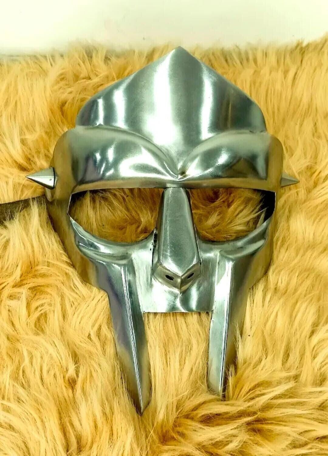 MF Doom Mask 18G Steel Gladiator Mad-villain  Face Armor Medieval Helmet gift