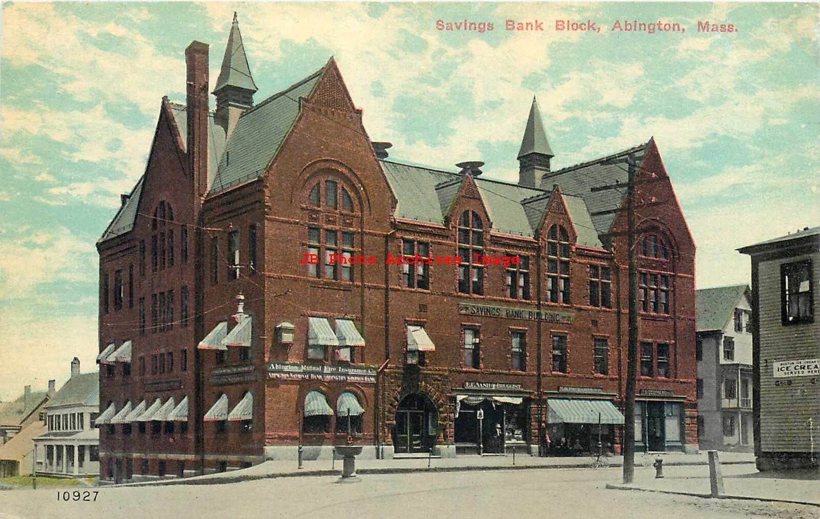 MA, Abington, Massachusetts, Savings Bank Block, Exterior View, No 10927