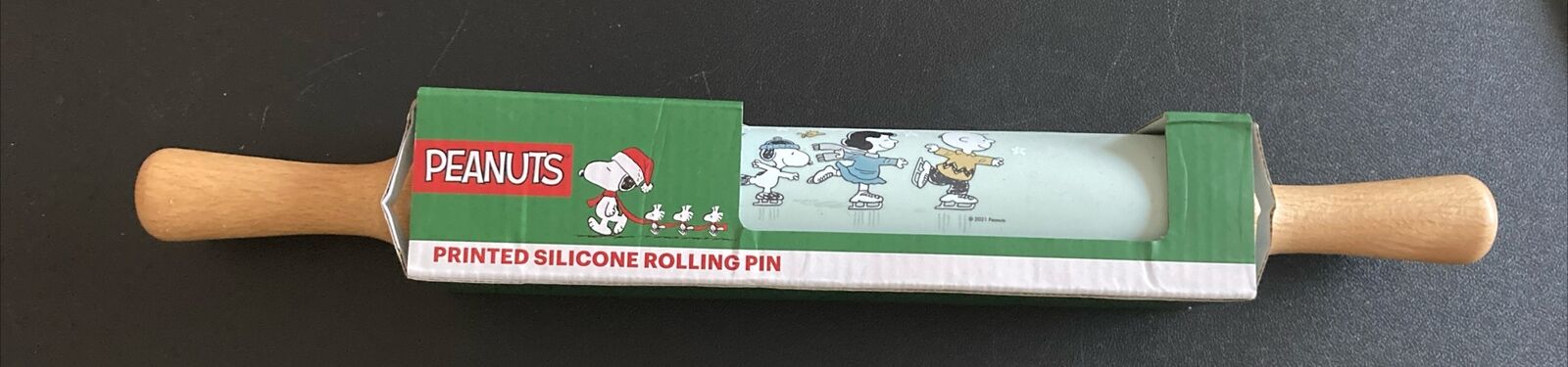 New Snoopy Peanuts And Gang Christmas Holiday Silicone Printed Rolling Pin NIB