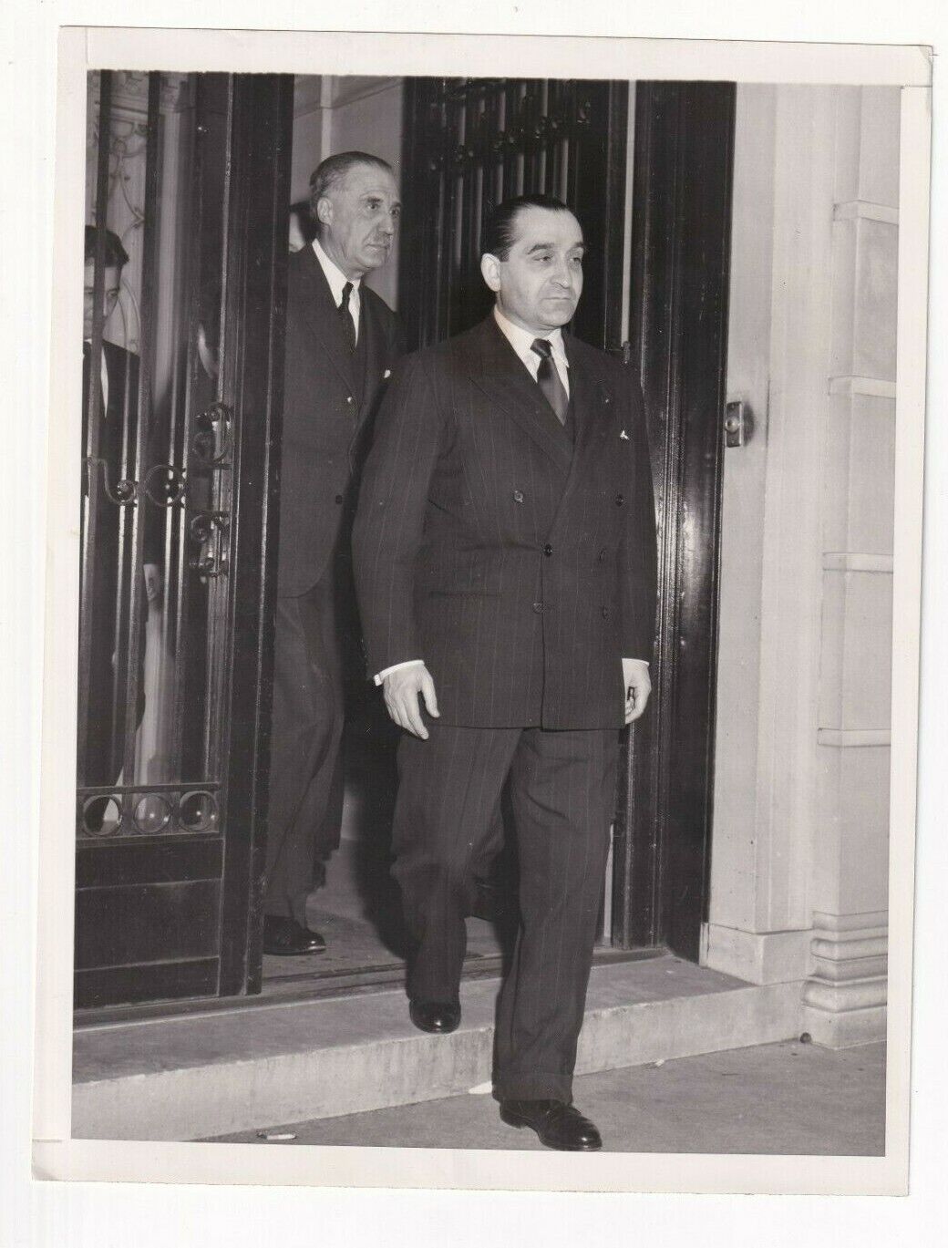 FRENCH PREMIER PIERRE MENDES & UN DELEGATE HENRI HOPPENOT NY 1954 Photo Y 290