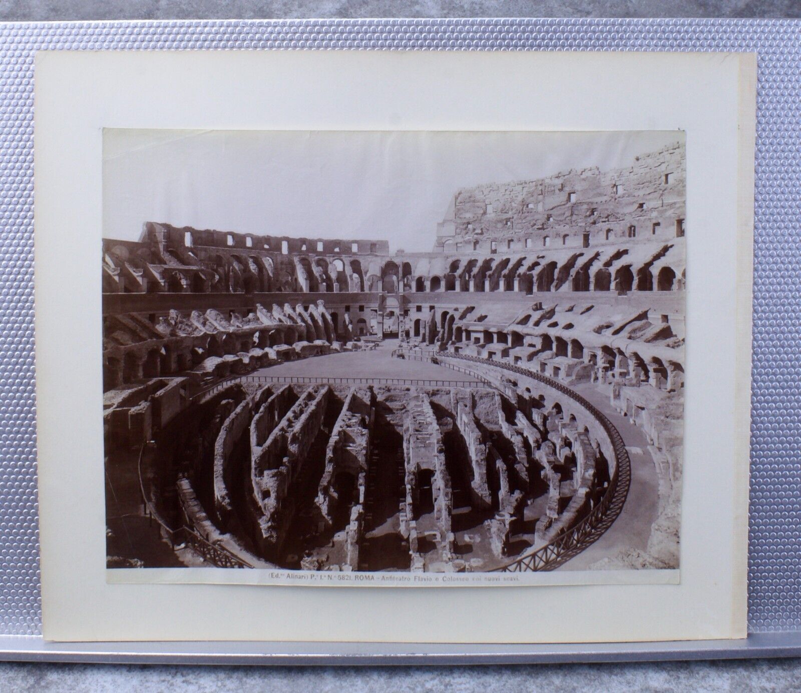 Antique Albumen Photograph Rome Colosseum and The Arch of Septimius Severus