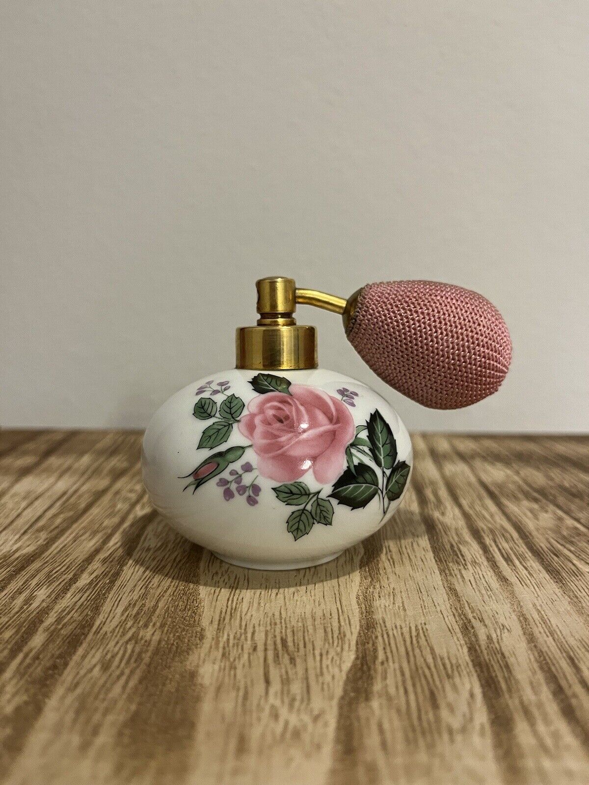 Vintage Perfume Atomizer Royal Bavaria Germany Pink Rose Flower Spray 🌸