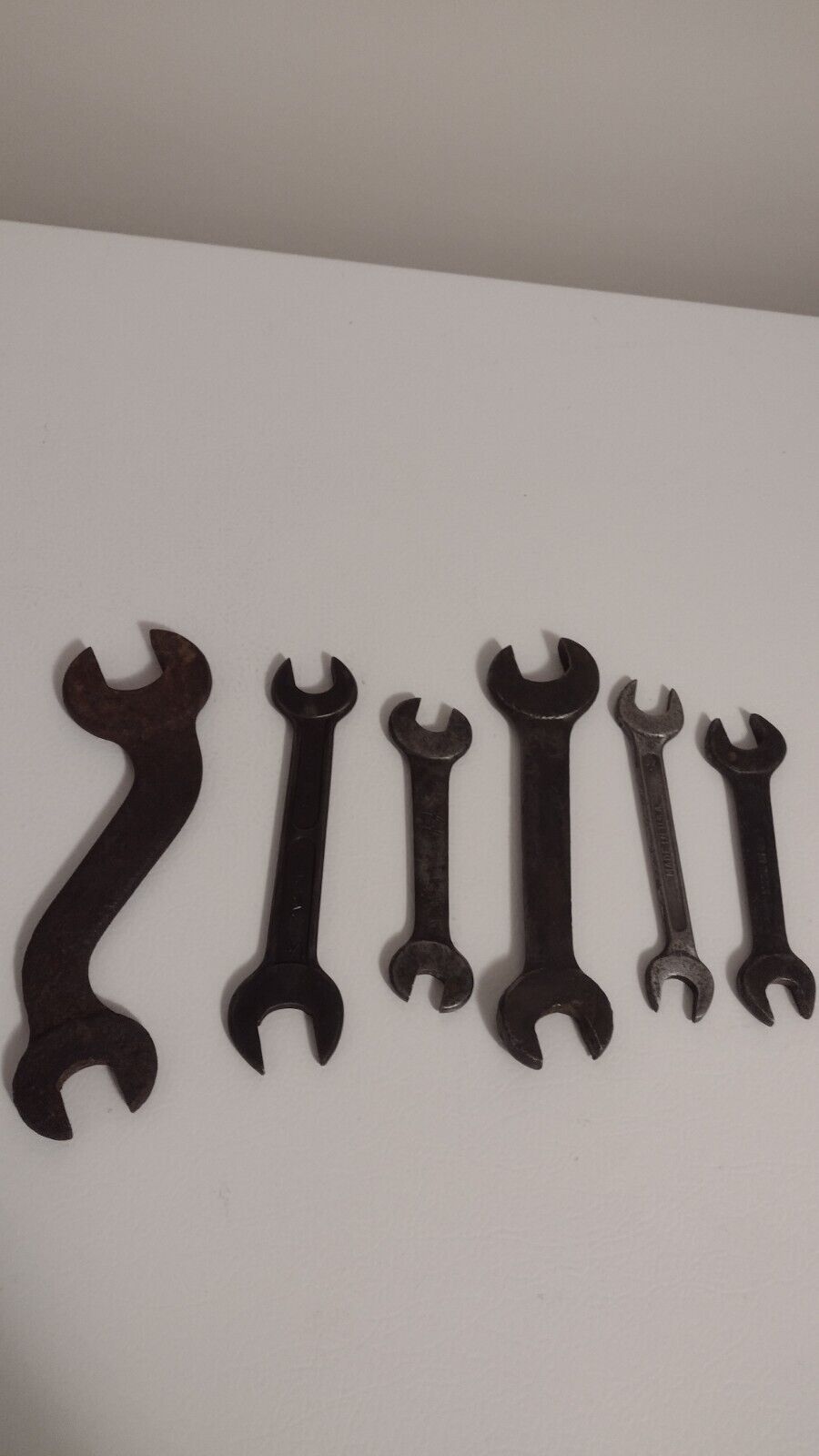 Antique/Vtg Wrenches:  Set of 6 Pieces Various Sizes and condition Made in USA