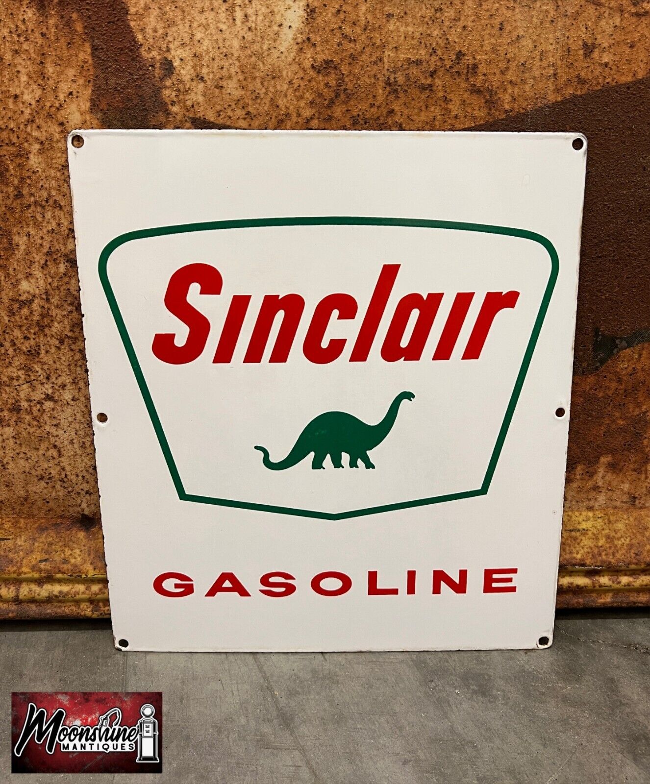 Original 1960’s SINCLAIR GASOLINE Porcelain Gas Pump Plate Sign - Gas & Oil #1