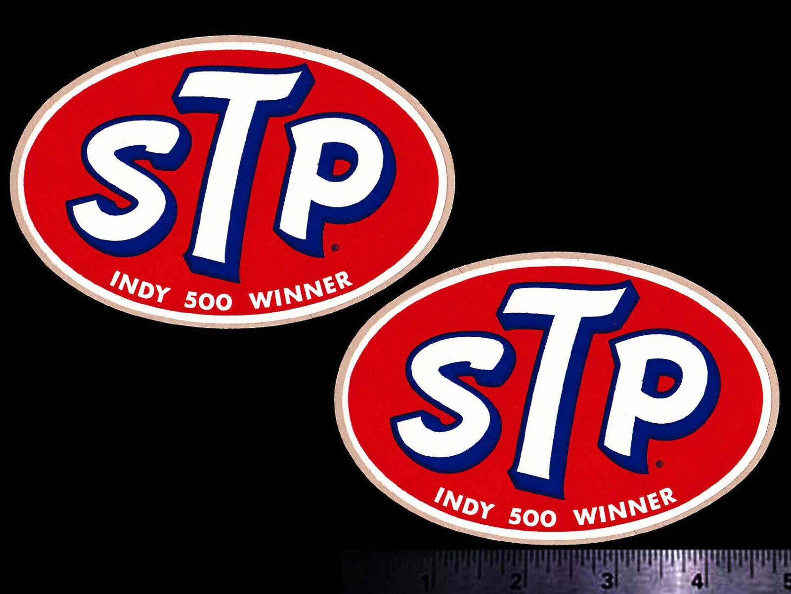 STP Indy 500 Winner - Set of 2 Original Vintage Racing Decals/Stickers Petty
