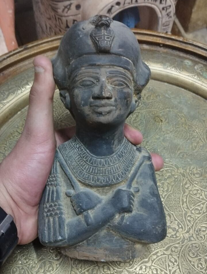 Ancient Egyptian Artifacts Antique Bust Statue Of Ramses II Pharaonic Rare BC