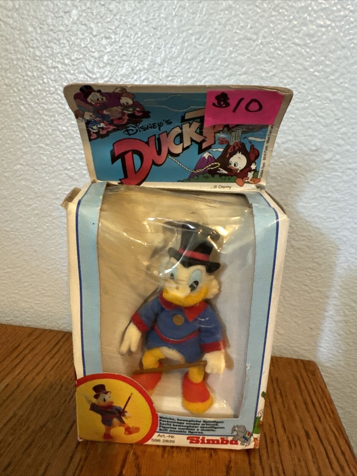 Vintage Simba Disney Duck Tales Scrooge McDuck Figure NIB 598 2839 4.5” Rare