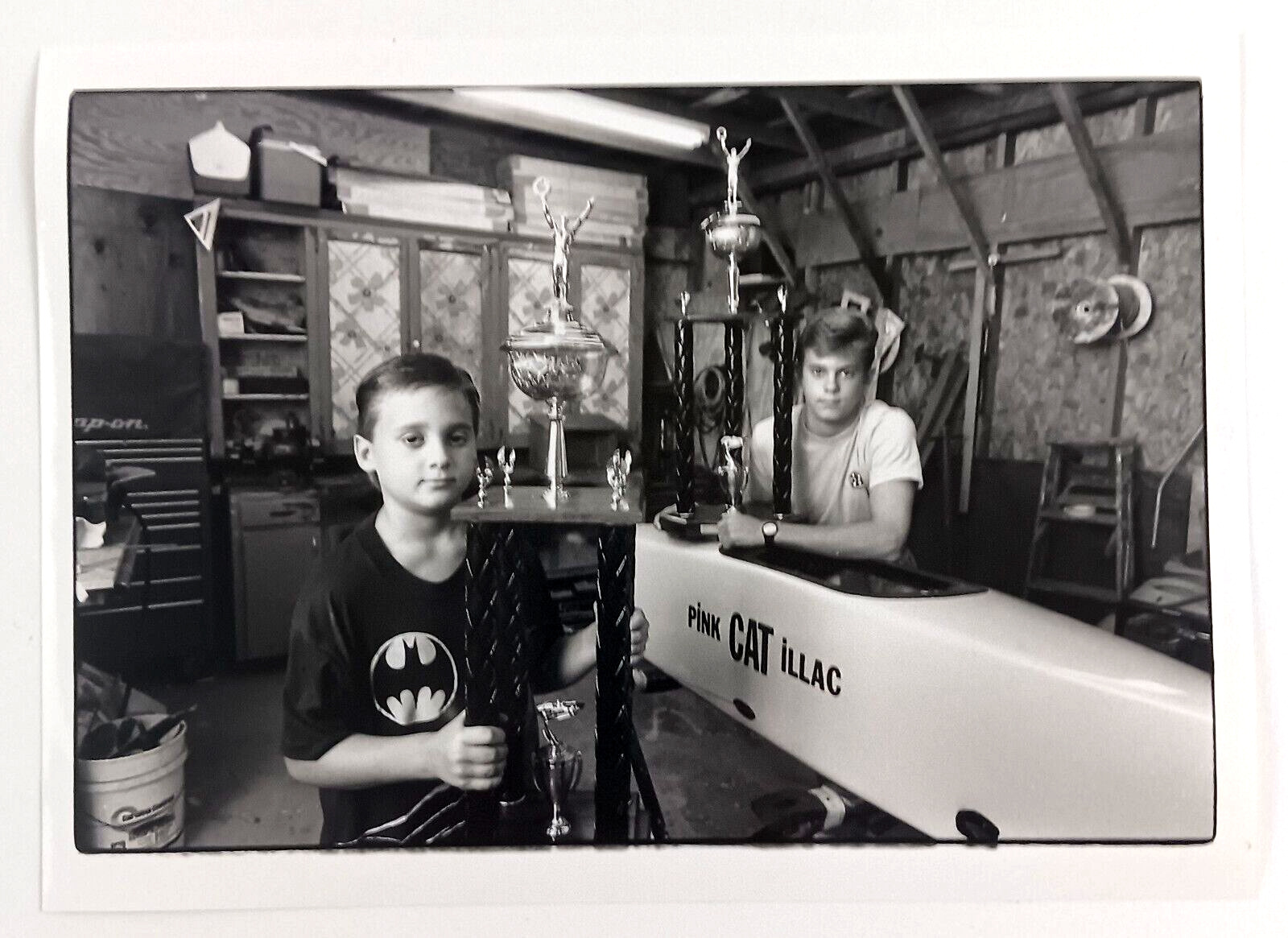 1989 Charlotte North Carolina Soap Box Derby Racers Garage Vintage Press Photo