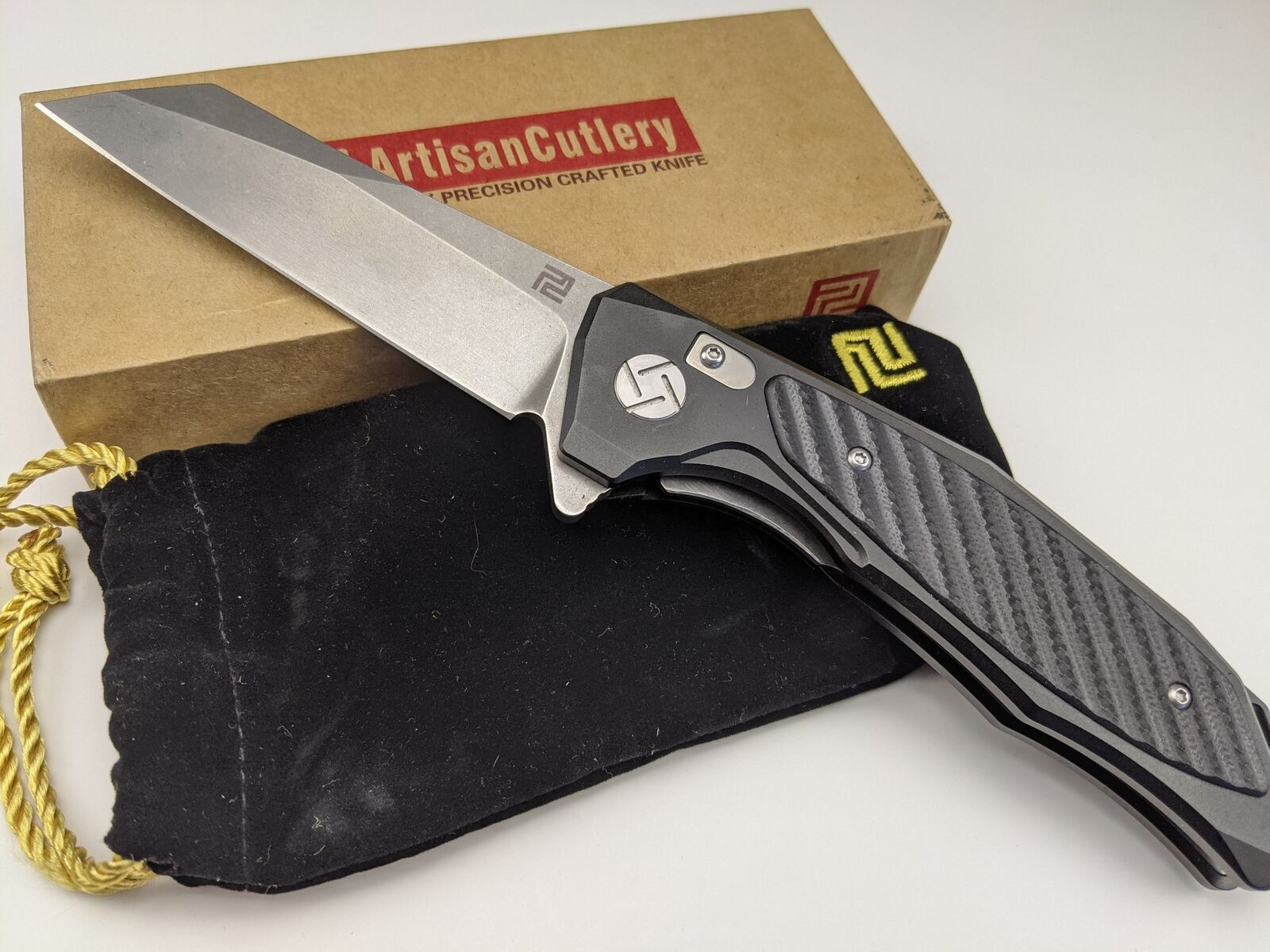Artisan Cutlery Megahawk Knife 1809P-BBK D2 Blade Black Aluminum G10 Handle