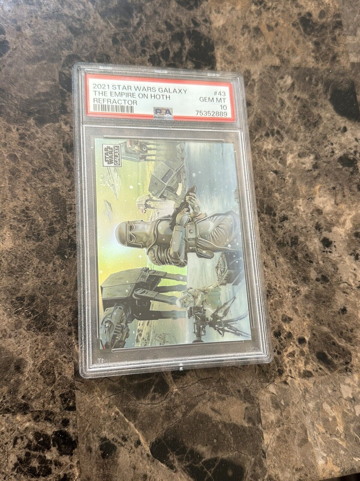 2021 TOPPS STAR WARS GALAXY CHROME #43 EMPIRE ON HOTH REFRACTOR PSA 10