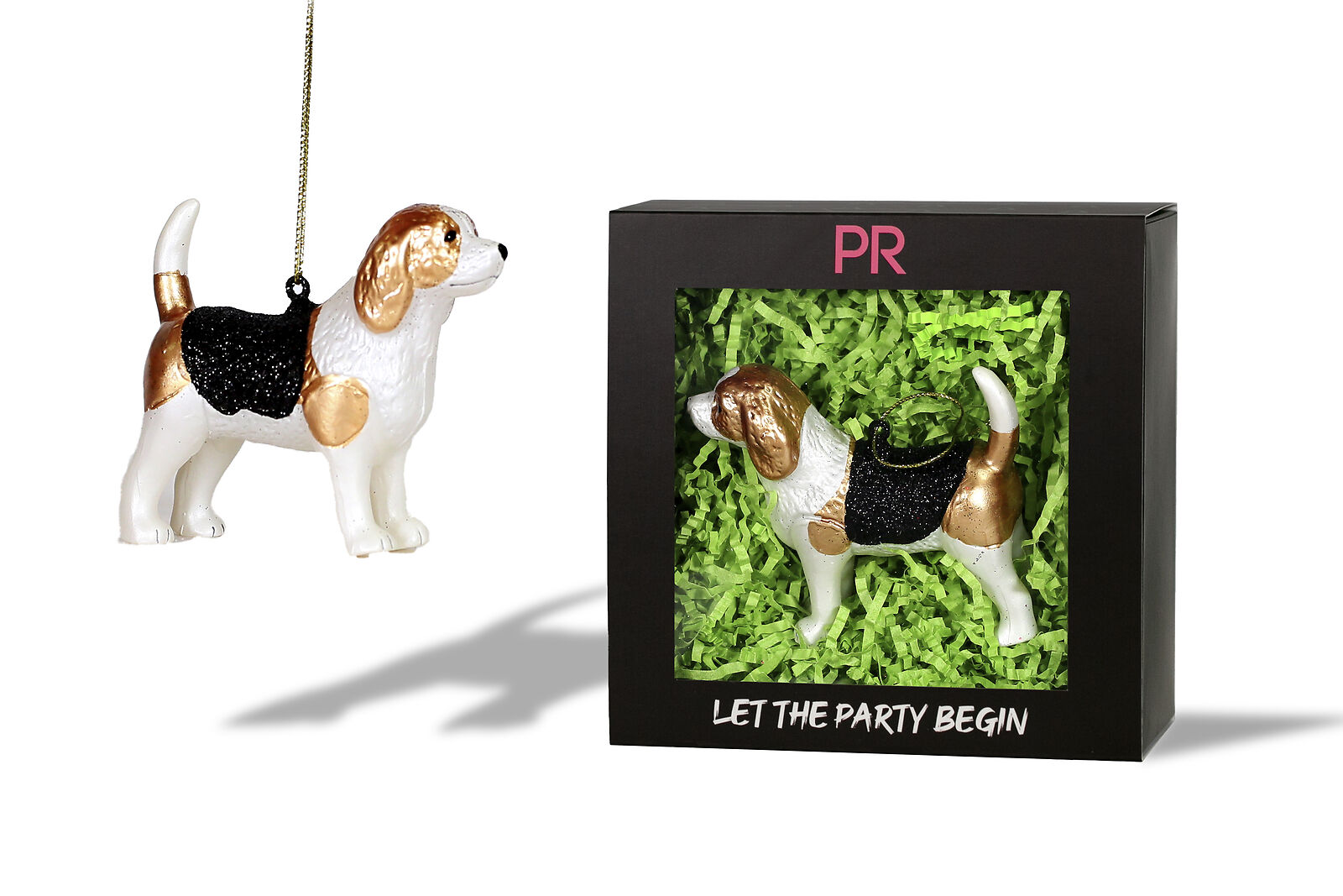Party Rock | Beagle Glass Ornament | Animal Collection