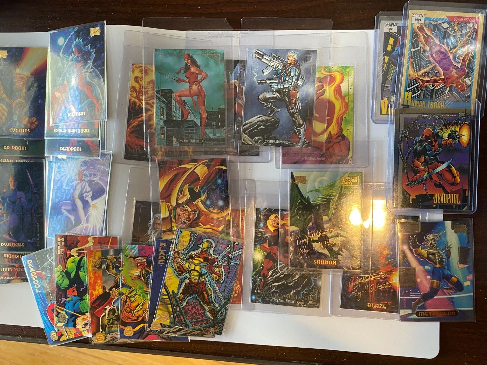 1991 1992 1993 1994 Marvel Masterpieces/Universe Impel, Skybox, NM Lot of 36