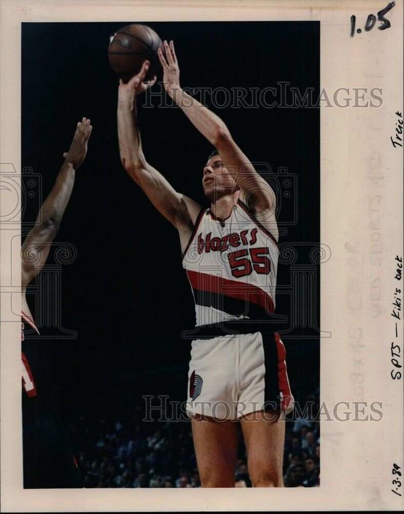 1989 Press Photo Portland Trail Blazers basketball Kiki Vandeweghe - ords07415