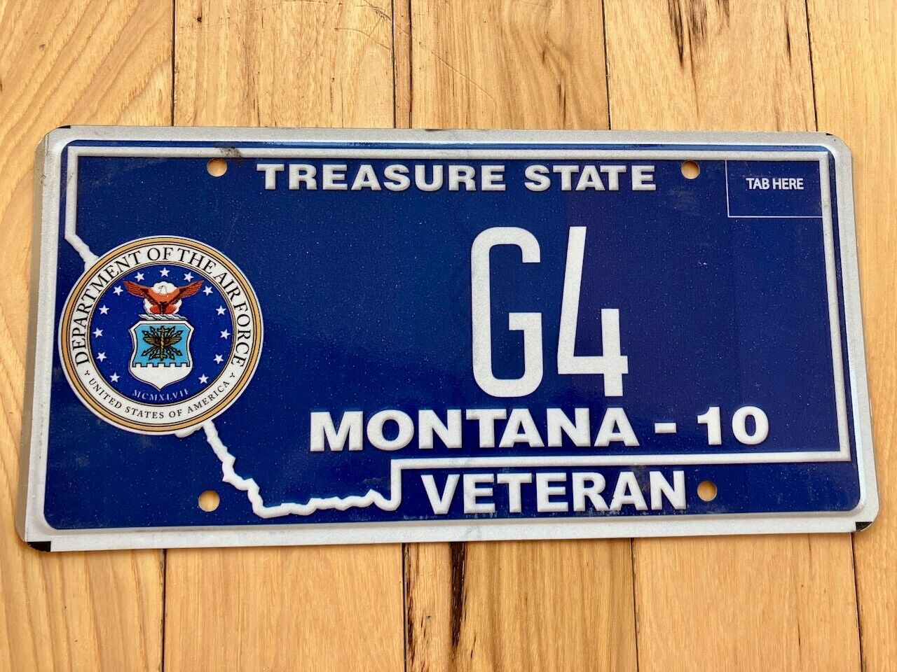2010 Montana Veteran License Plate - Vanity - G4