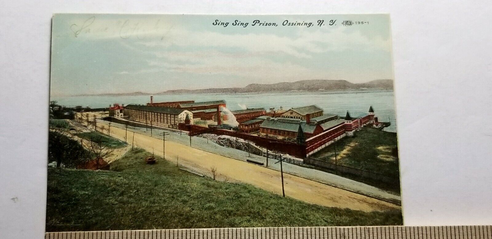 Antique 1910s Colored Postcard SING SING PRISON Ossining New York #2 B3