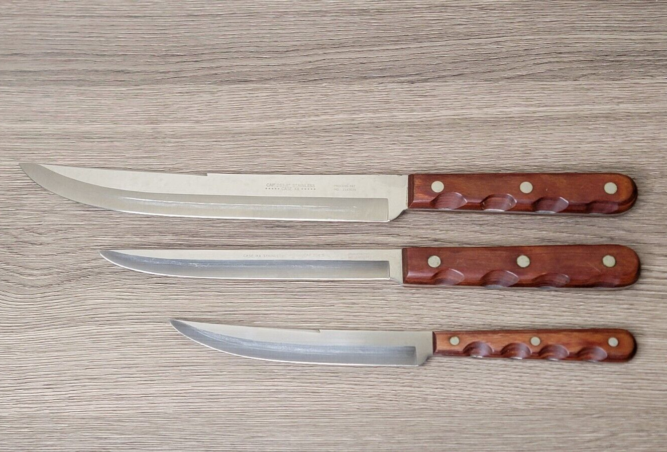 Lot of 3 Vtg Case XX Kitchen knives CAP 283-8\