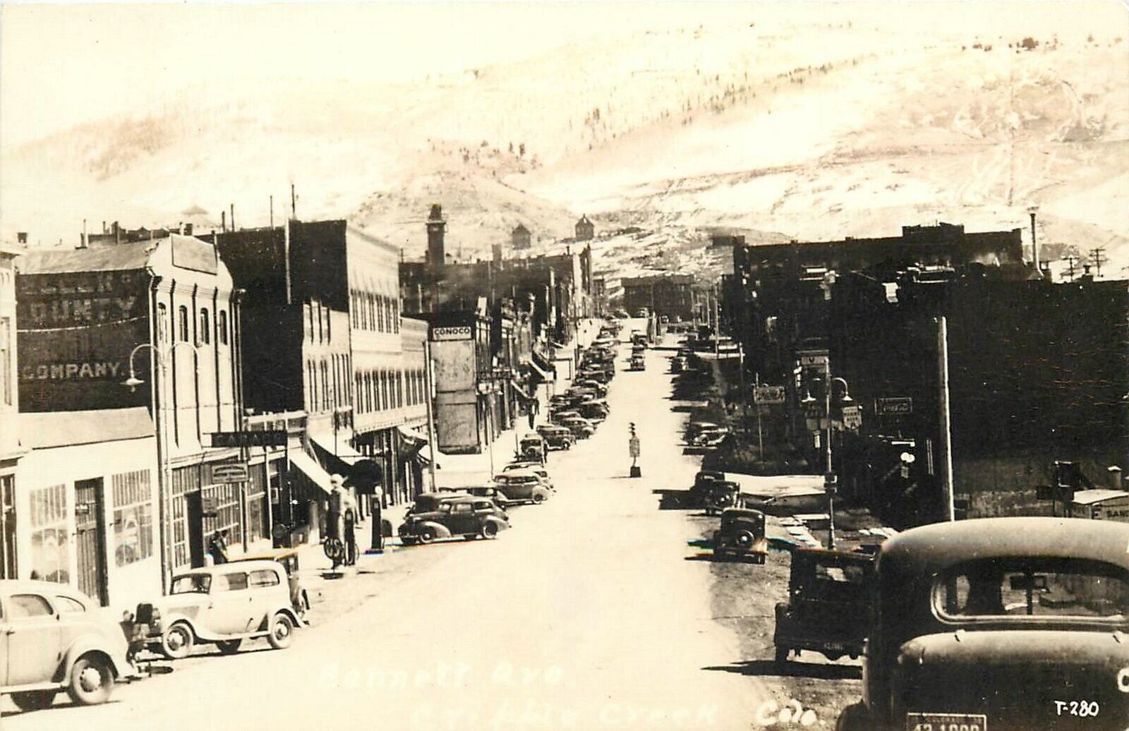 Postcard RPPC C-1930s Colorado Cripple Creek Street Scene O24-2010