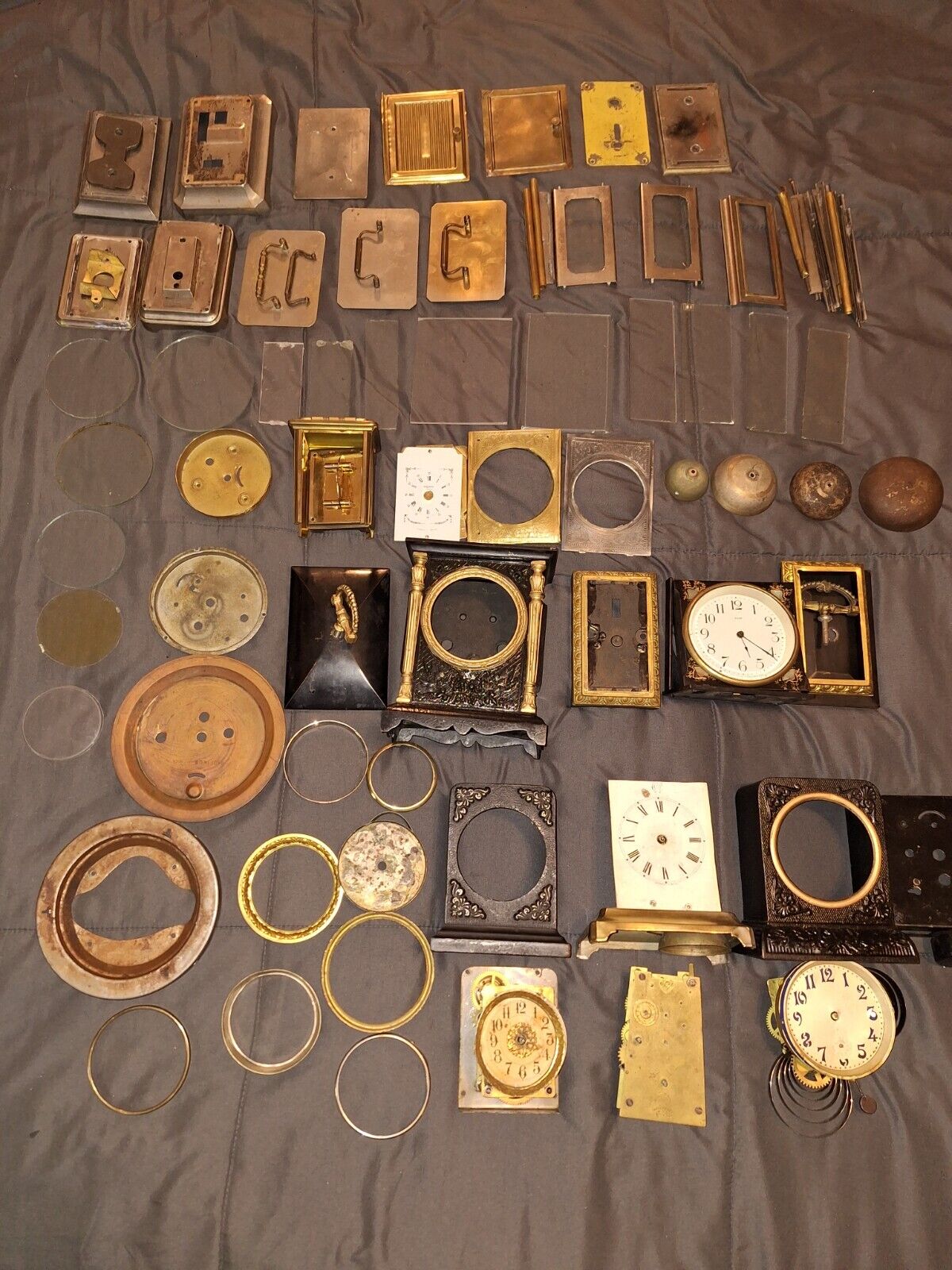 Huge Lot Of Carriage Clock Cases And Movements And Glass