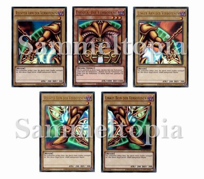 Yu-Gi-Oh Exodia the Forbidden - Complete Set - YGLD - NM*