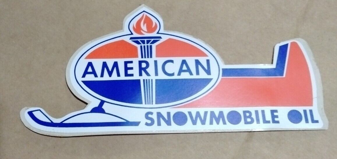 1960-70s Era American Gas & Motor Oil Company Snowmobile sticker
