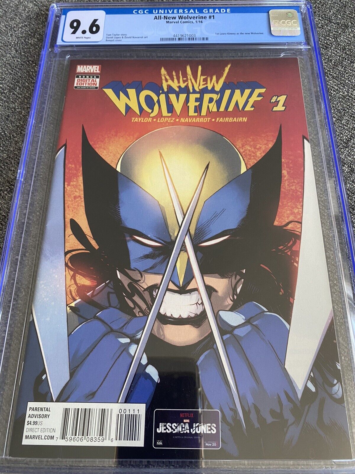 All-New Wolverine #1🔥CGC 9.6🔥1st Laura Kinney as the New Wolverine🔥New Case🔥