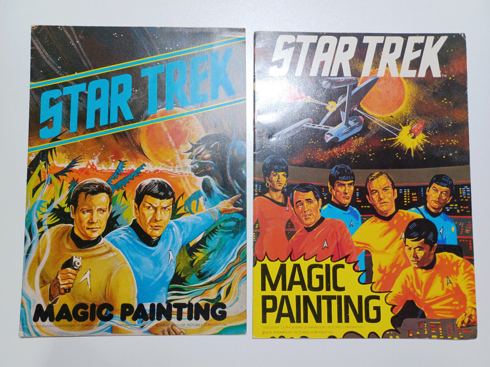 2x Lot of Star Trek Magic Painting Talbotworth Ltd. Books England Import $0 Ship