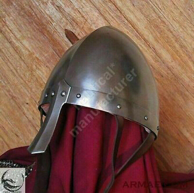 Medieval Norman Nasal Crusader Knight Helmet Steel Reenactment Combat Crusader