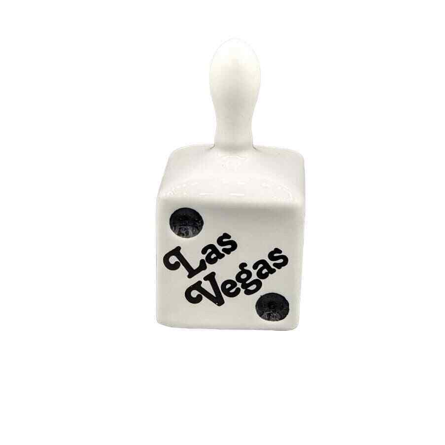 Vintage Small Las Vegas souvenir Ceramic dice bell