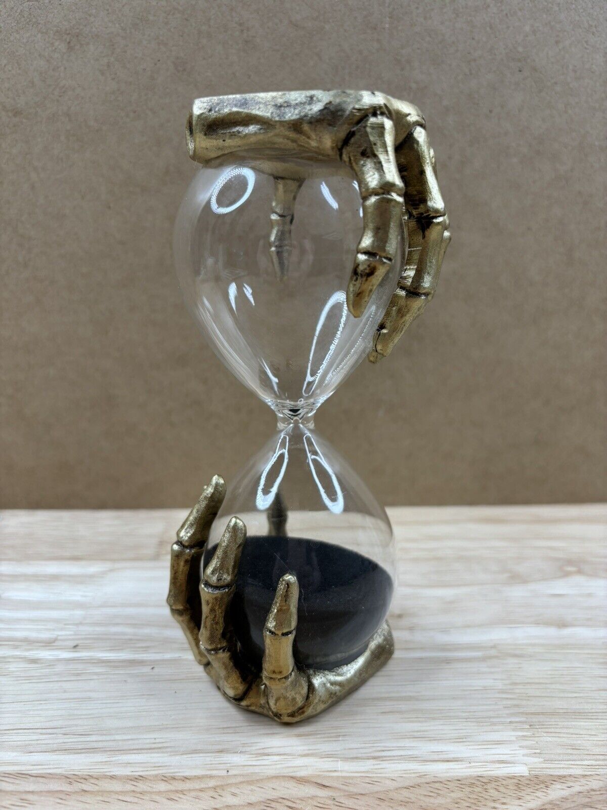 Skeleton Bones Hands Sand Hourglass Timer / Aprox 7”X 3”