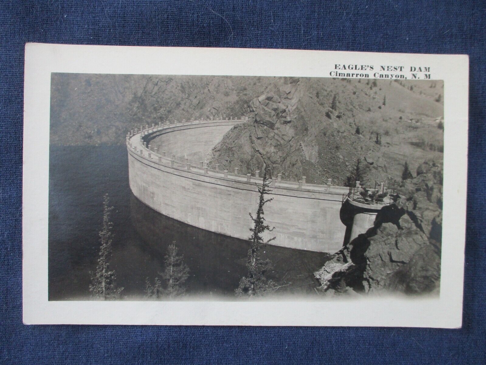 RP Cimarron Canyon Eagle\'s Nest Dam ca1930 Postcard