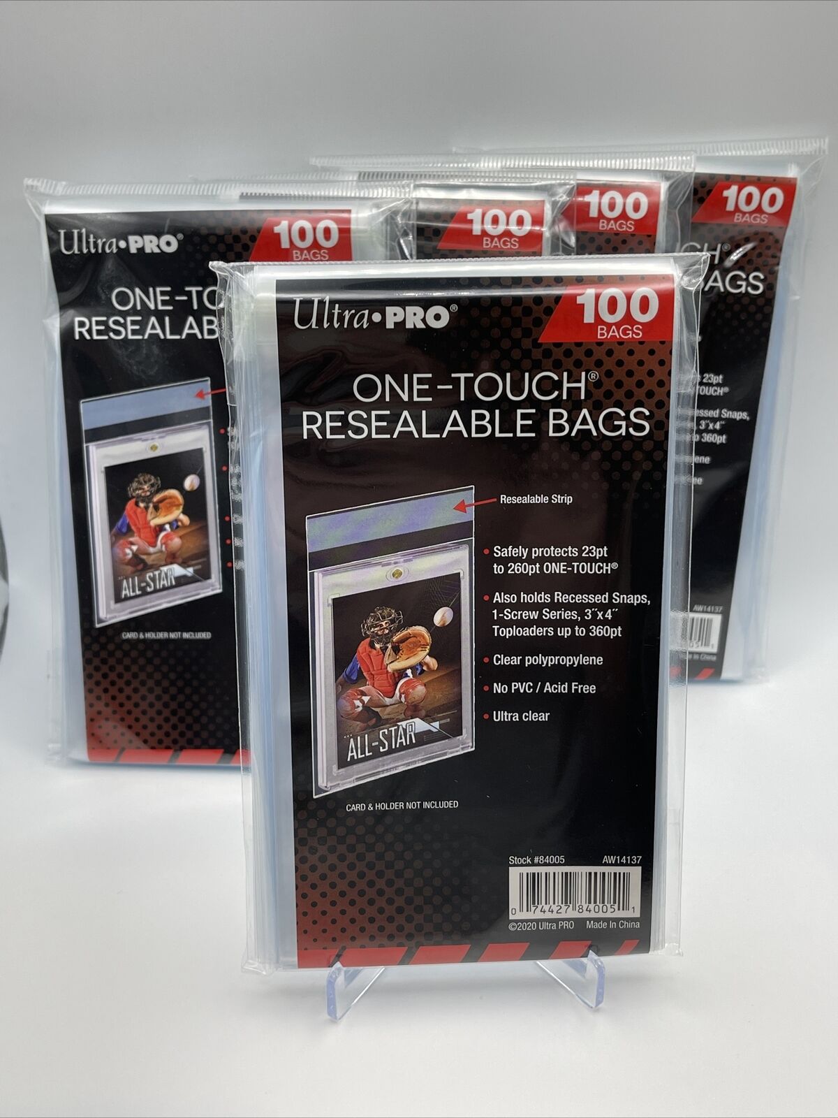 Ultra Pro One-Touch Resealable Bags 5 Packs of 100, 500 Total Bags