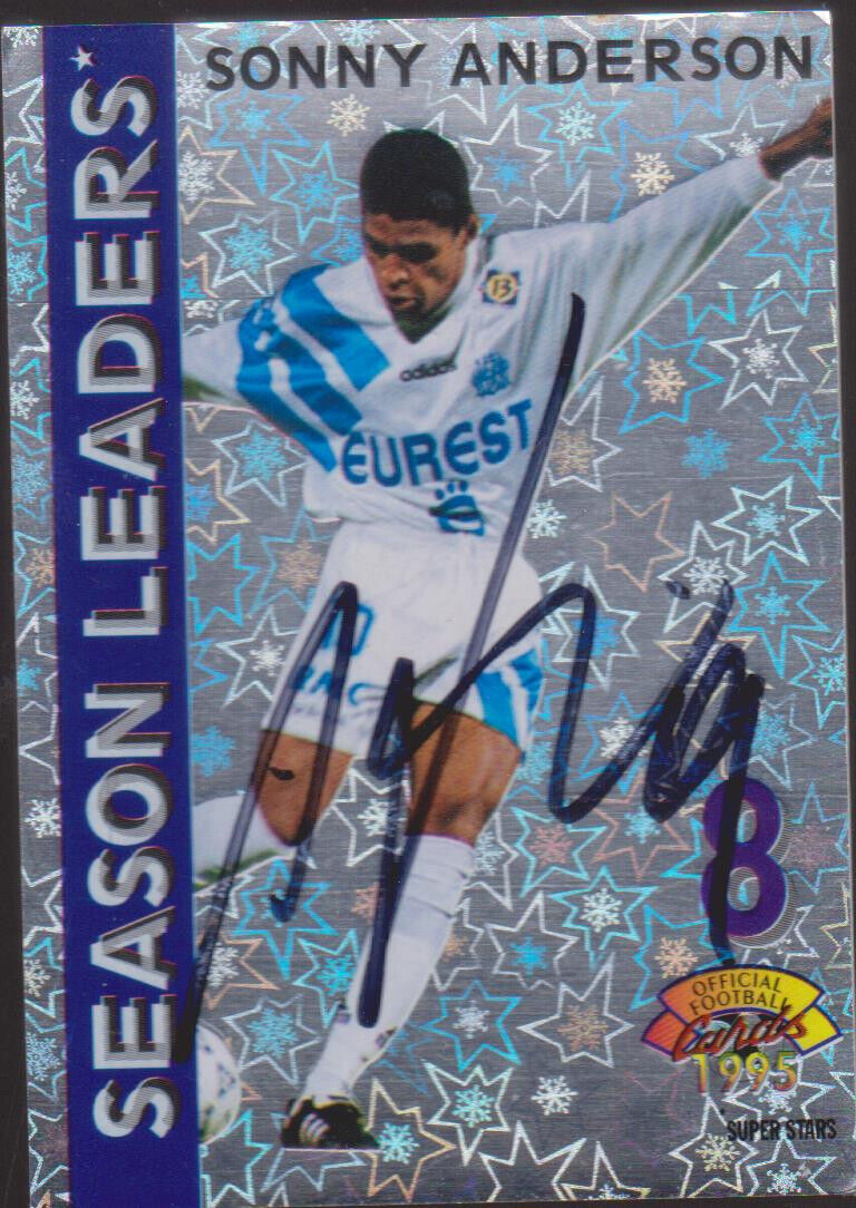 1995 Official Panini Super Star Season Leaders Sonny Anderson Signed Vintage