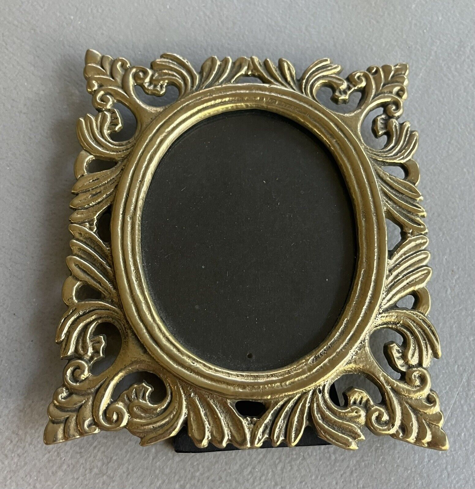 Vintage  Style Metal Ornate Gold Tone Picture Frame 5  X 4.5 Inches