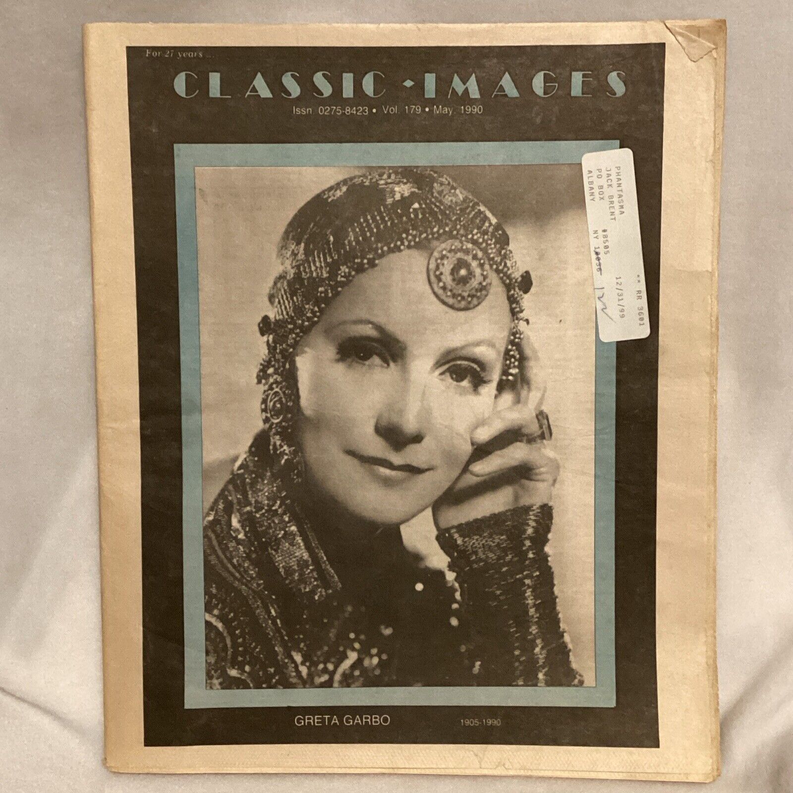 Vintage May 1990 Classic Images Greta Garbo 1905-1990 Volume #179