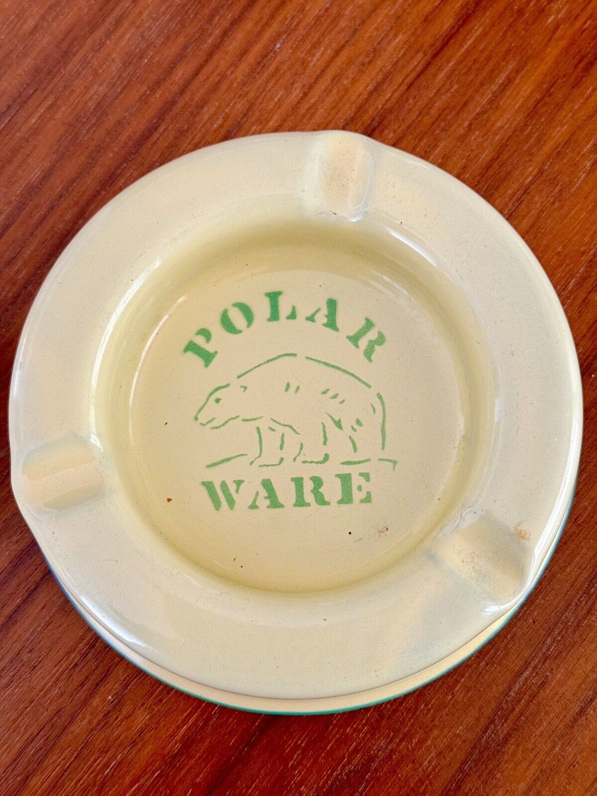 1940’s Polar Ware Vintage Advertising Enamelware Ashtray Great condition