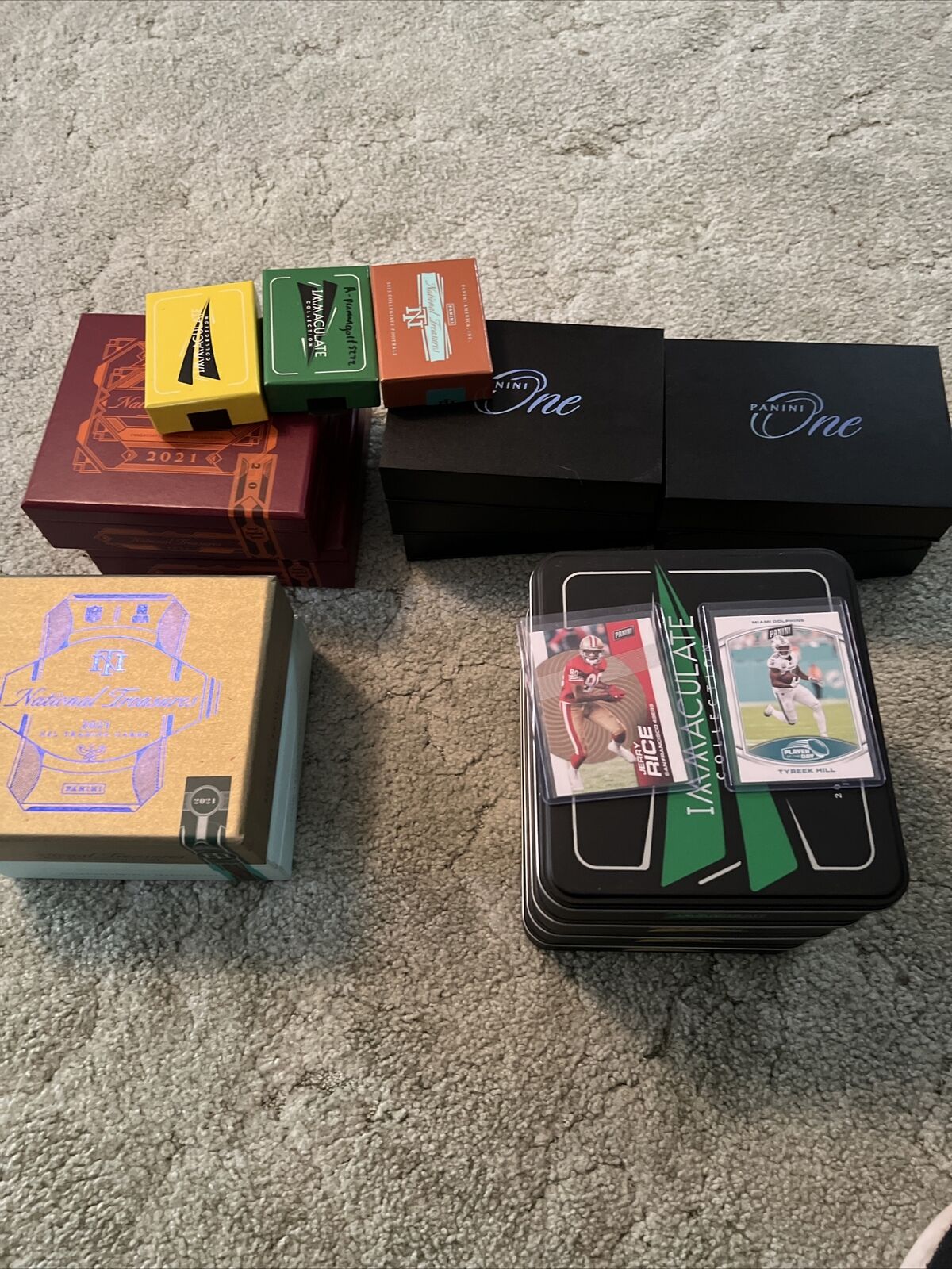 Huge Empty Sports Card Empty Box Lot (NT, Immaculate, Panini One) Plus 2 Cards